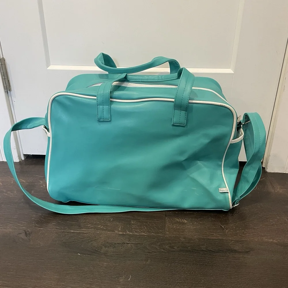 Origami Owl Duffel Bag Aqua Turquoise Purse Travel Bag Over The Shoulder READ - Picture 2 of 15